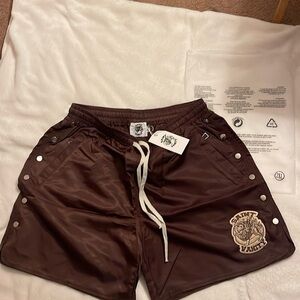 Saint Vanity Authentic Brown Nylon Shorts. 2XL
